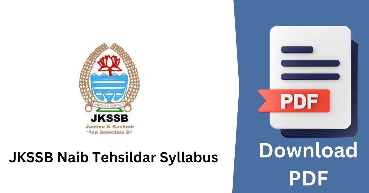 JKSSB NAIB TESHILDAR SYLLABUS