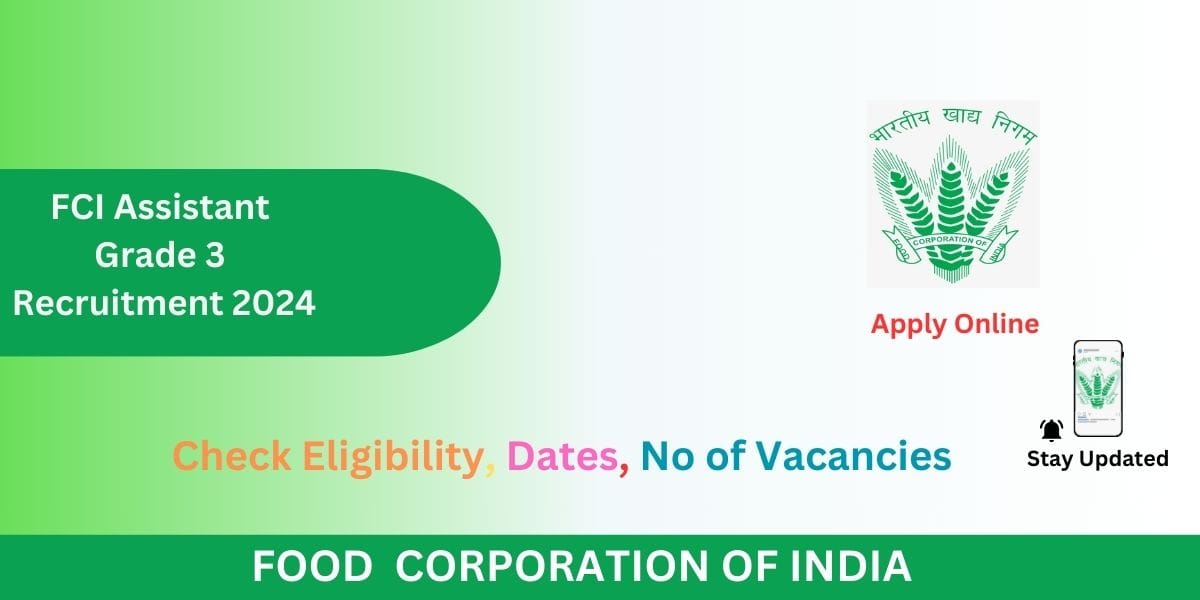 FCI Assistant Grade 3 Recruitment 2024